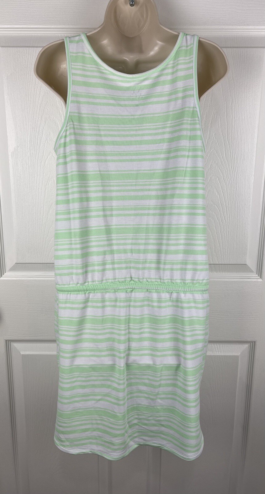 NY & Co Striped Tank Dress With Pockets Size M