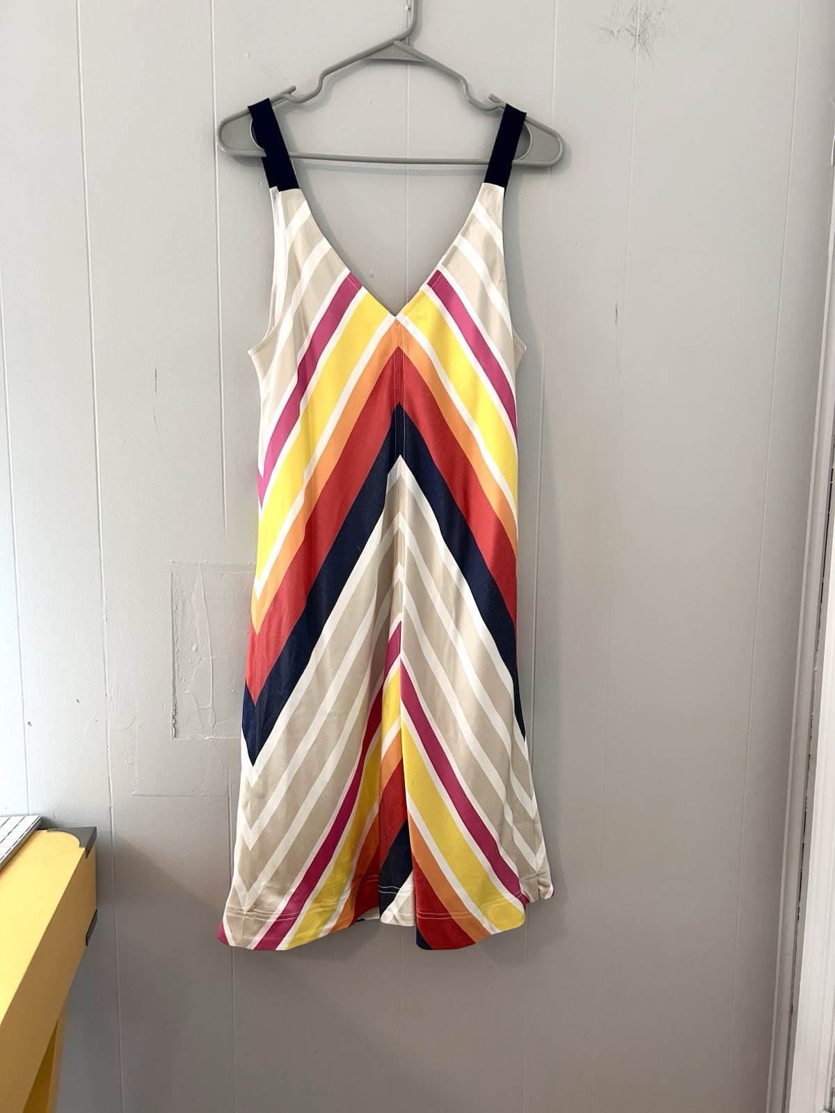Trina Turk Cayson Dress Chevron Print Size Large