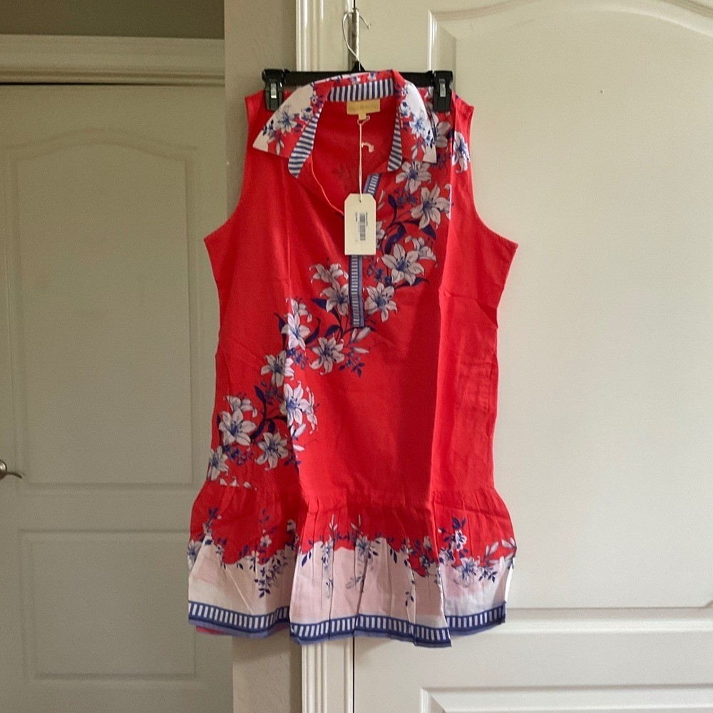 Isla Bayal Havana Mini Dress Lily Red Size Large New With Tags