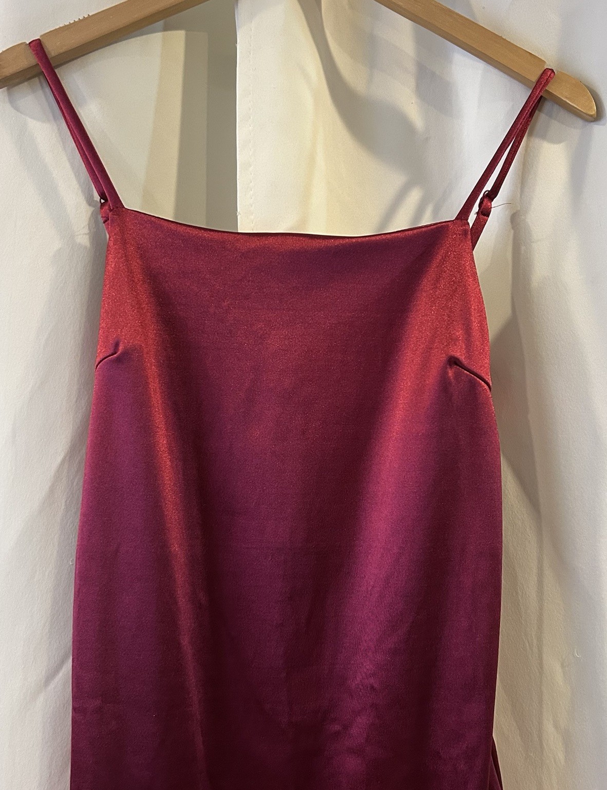 Originality Burgundy Red Slip Mini Dress Size Small Made In USA