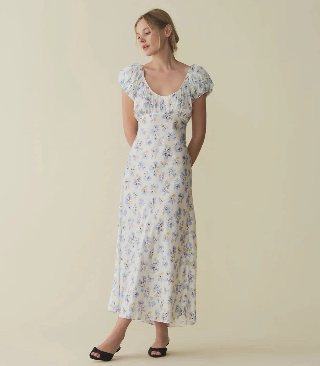 Doen Florencia Midi Dress Silk & Viscose Size S
