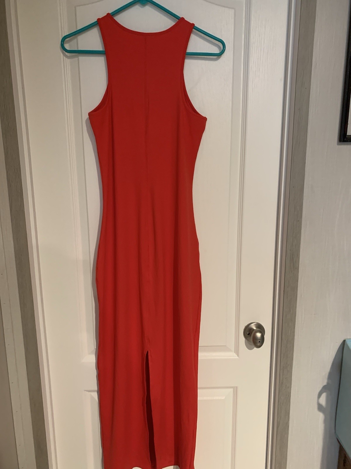 Wild Fable Women’s Size Medium Maxi Sundress Red Stretchy Halter Top B36-4