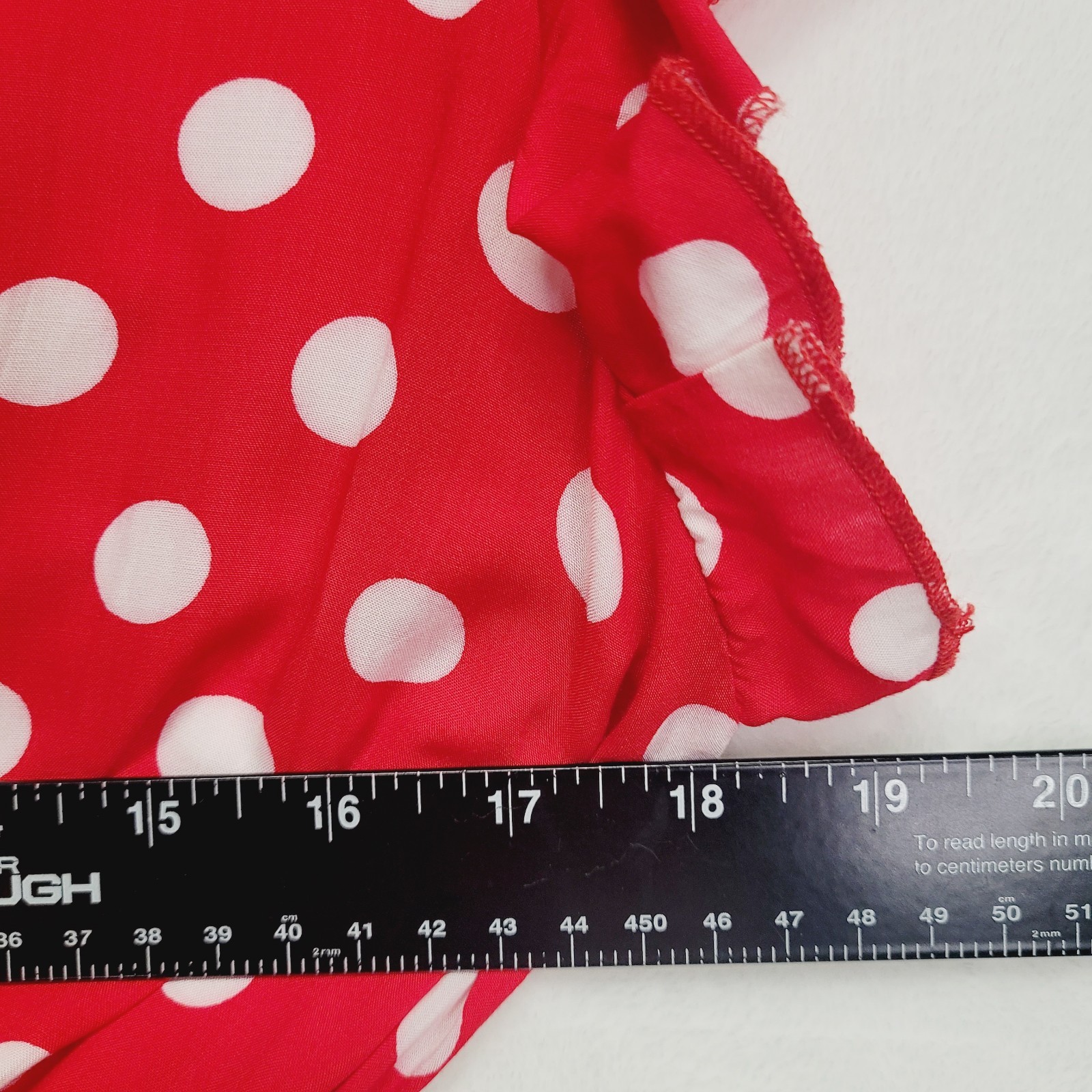 Red Polka Dot Faux Wrap Surplice Maxi Dress M Hi Low Ruffle Romantic Retro Femme