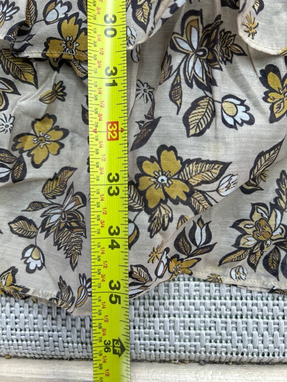 Current Air Dress Womens Medium Bieg Yellow Floral Knit Blouson New