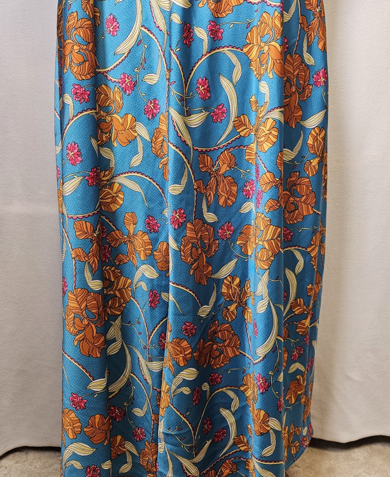Sofia Jeans Plus Slip Midi Dress by Sofia Vergara Sz XXXL Blue Floral Tropical