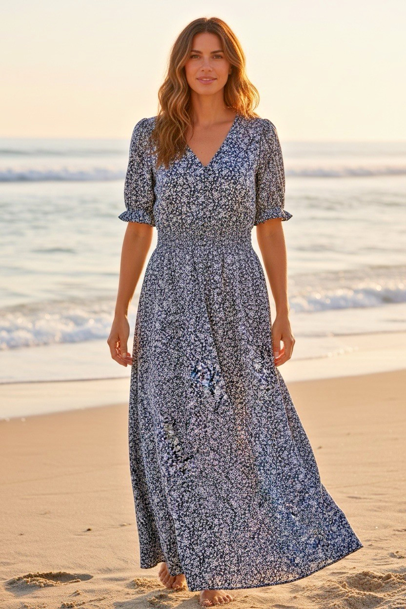 Baltic Born NEW! maxi asymetrical summer dress Large feminine coquette