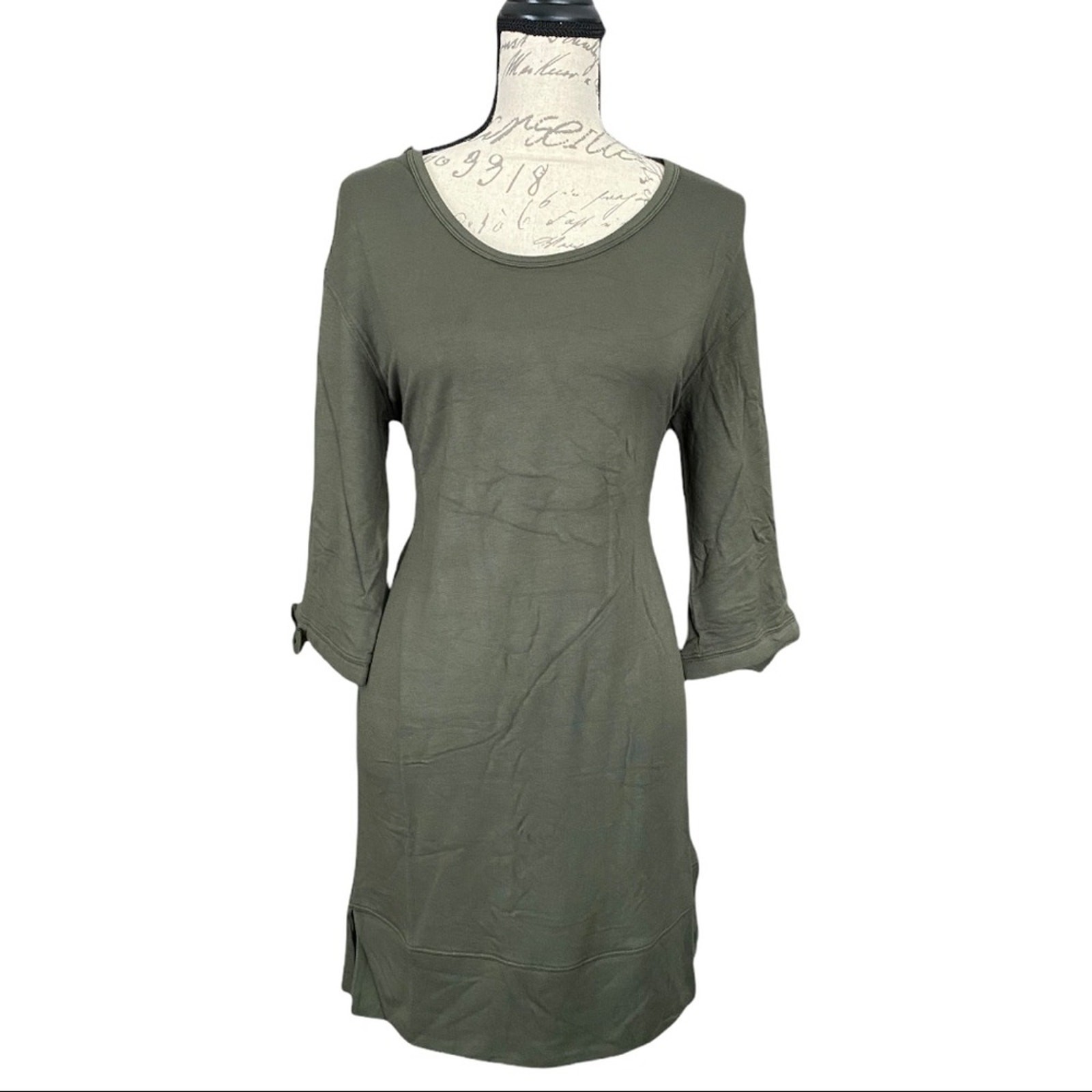 Daily Ritual Green Super Soft Stretch Cloth Dress X-Small NWT