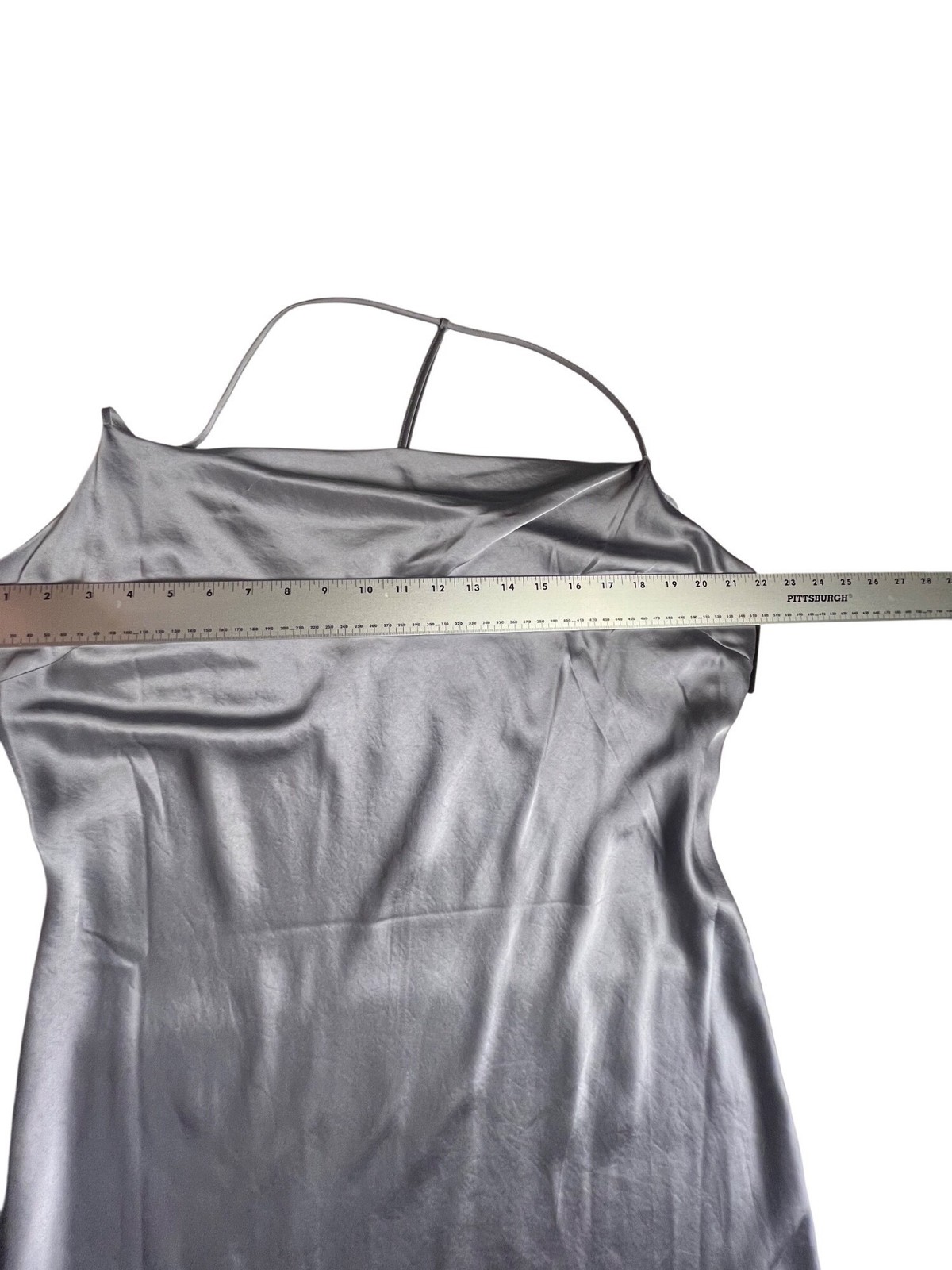 Express Satin Cowl Neck Slip Midi/maxi Dress In Gray XL New with Tags sexy