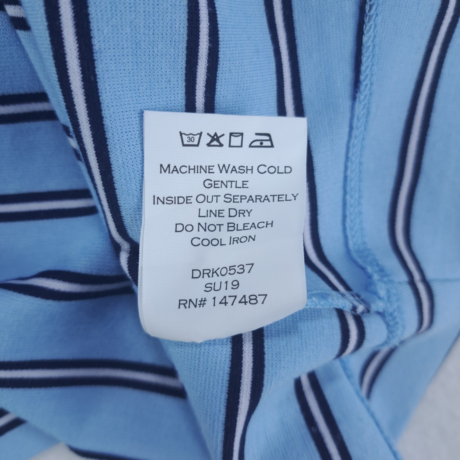 Draper James Ponte Stripe A-line Dress in Blue Stripes Xtra Small Zip Back