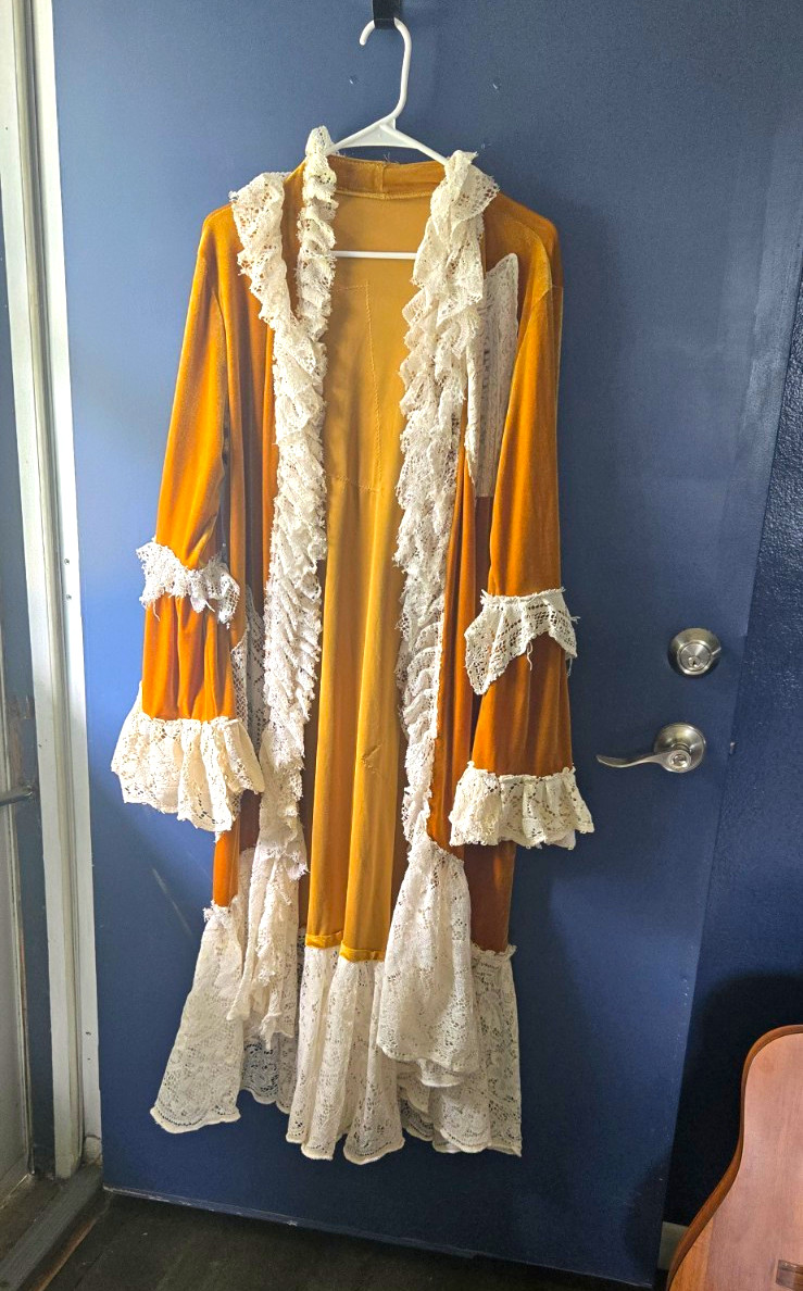 Velvet Lace Trim Ruffle Maxi Jackets. One Size Custom Made. One Size 2 Styles