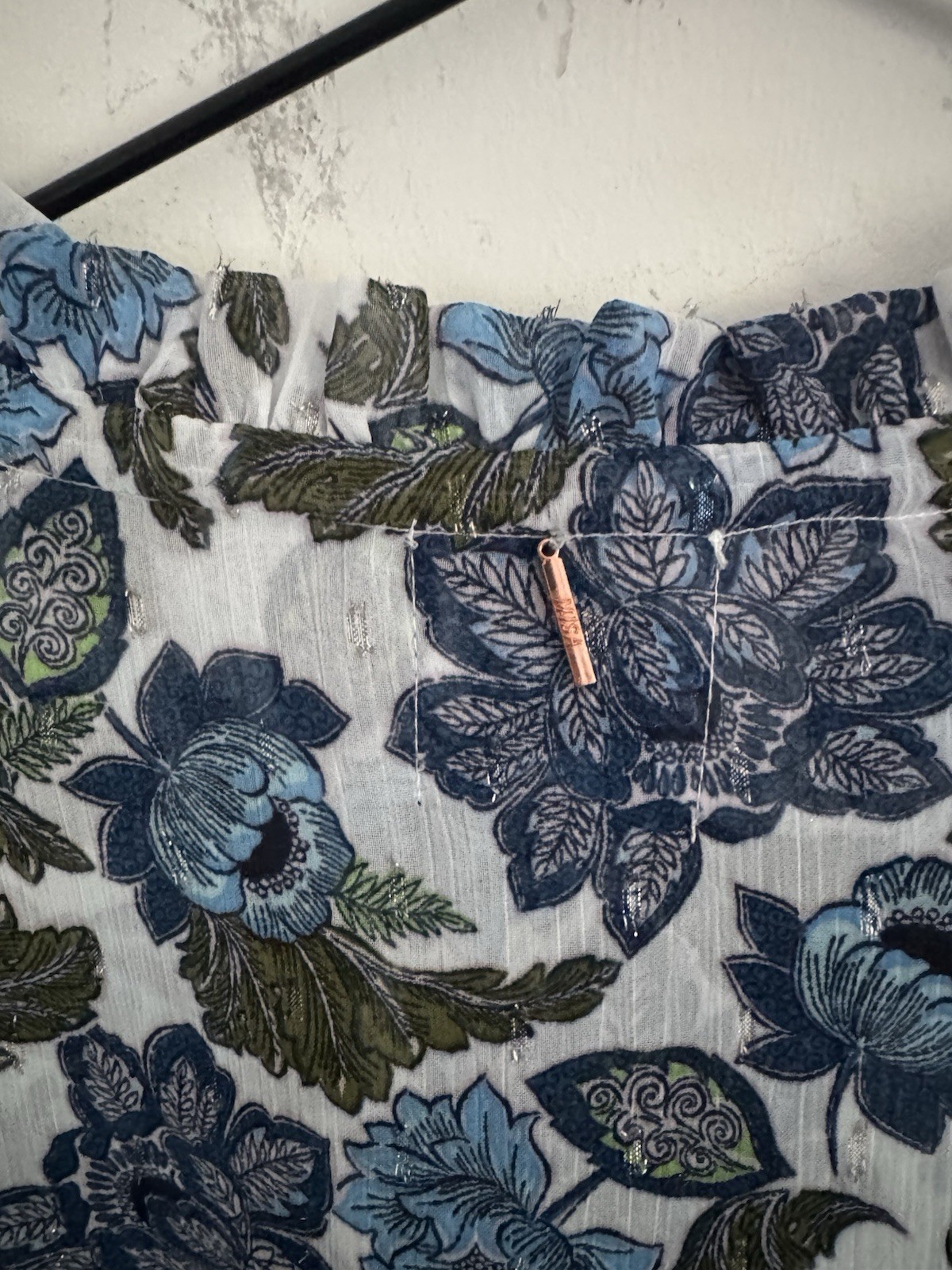 MISA Azulia Elisabetta Blue Floral Mini Dress XS Flora Print Designer