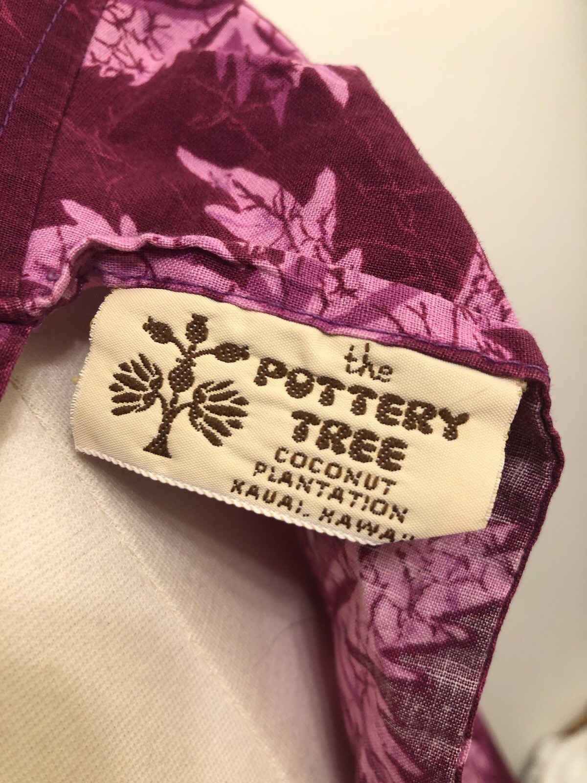 The Pottery Tree 70s 80s Made In Hawaii Wrap Dress Palm Tree Pattern Size Medium