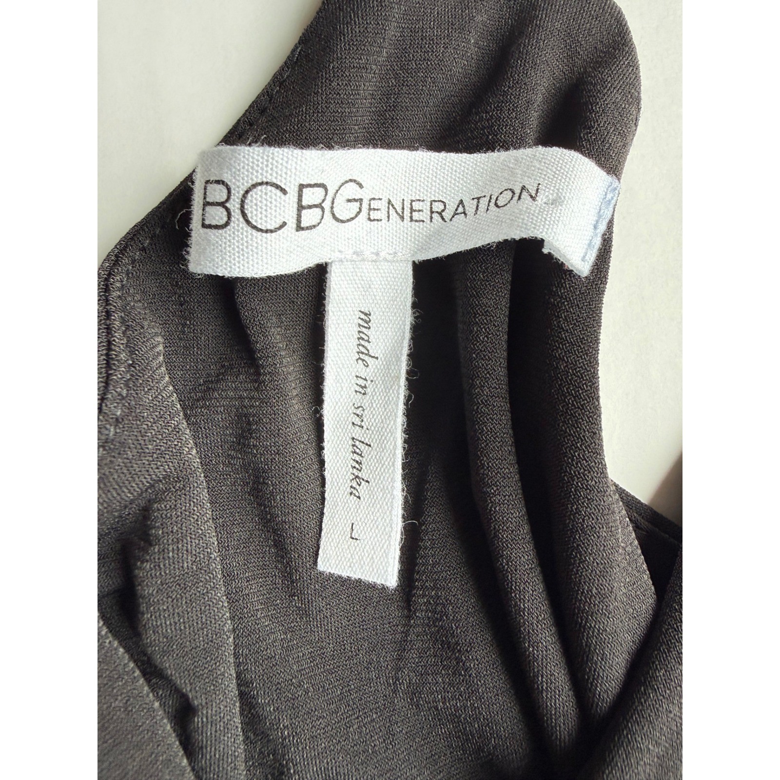 BCBGeneration Black V-Neck Racerback Mini Dress with Pockets Size L