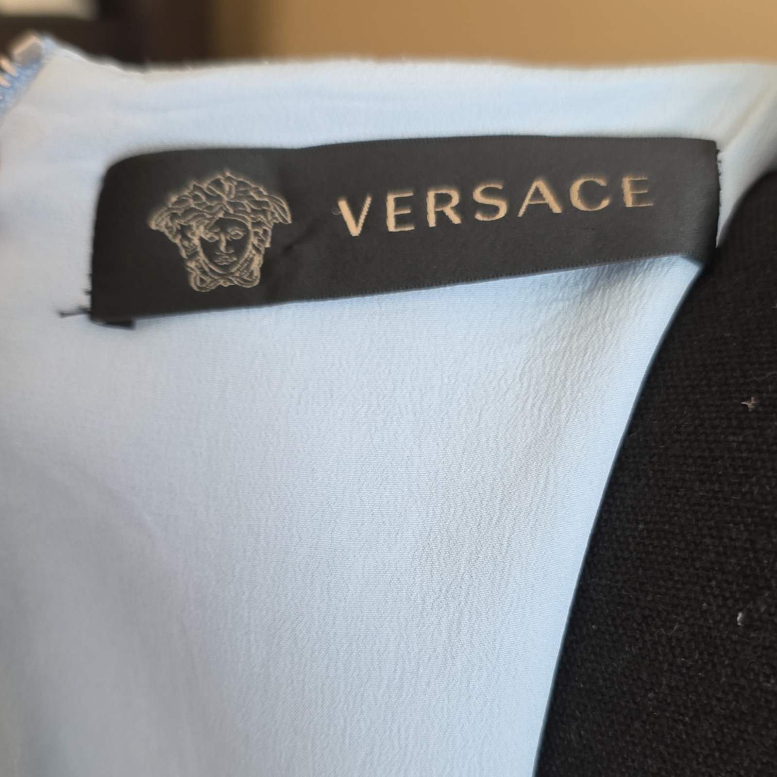 Versace Silk Multicolor Geometric Sleeveless Shift Dress Size 38 Knee Length