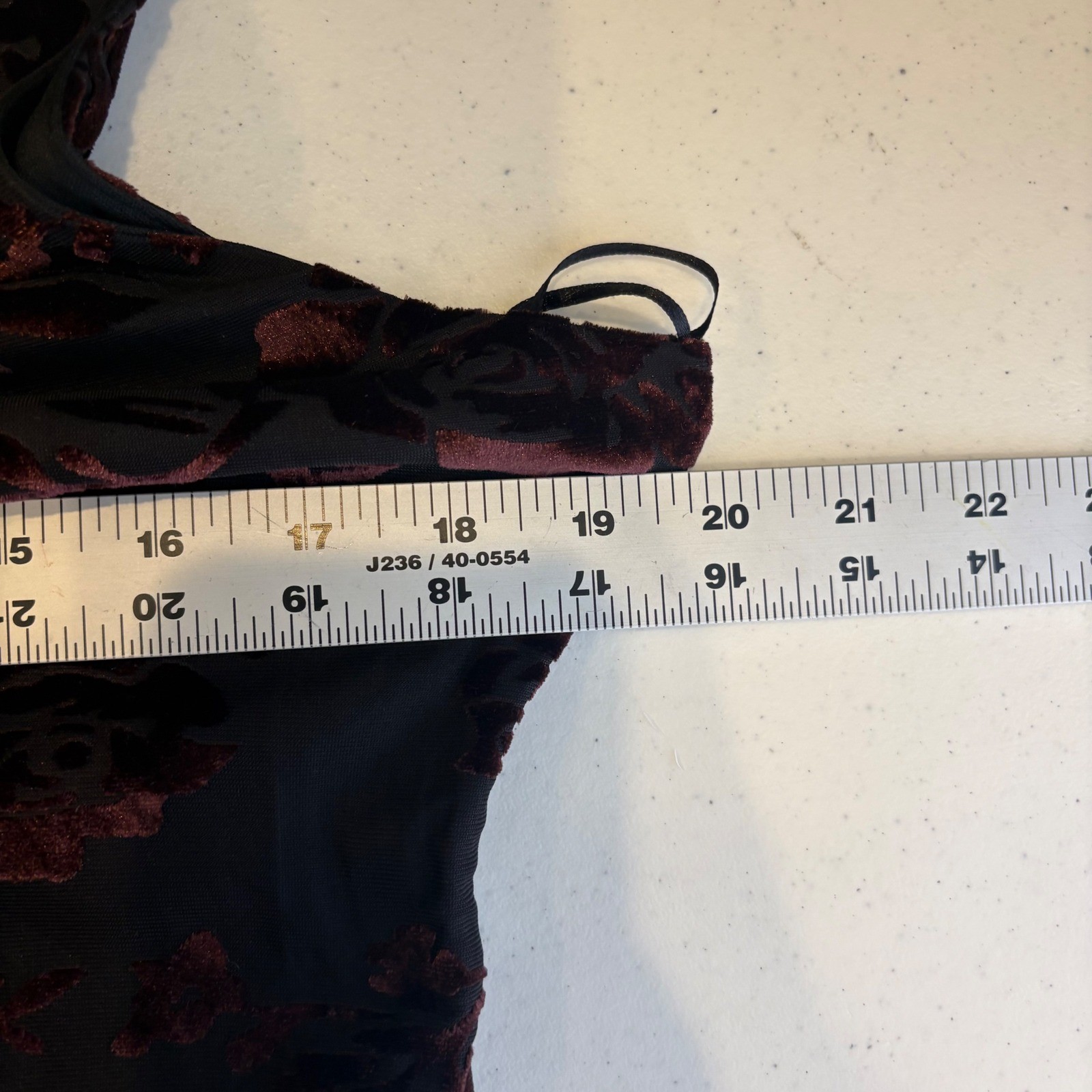 Whimsigoth Velvet Floral Burnout Maxi Dress Cutout Burgundy Black XL Vamp