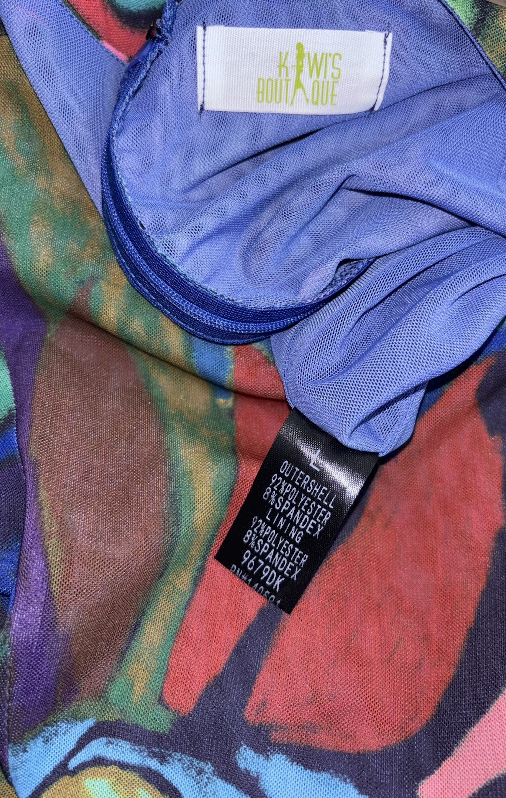 Vibrant Multicolor Floral Sheath Dress. Size: Large
