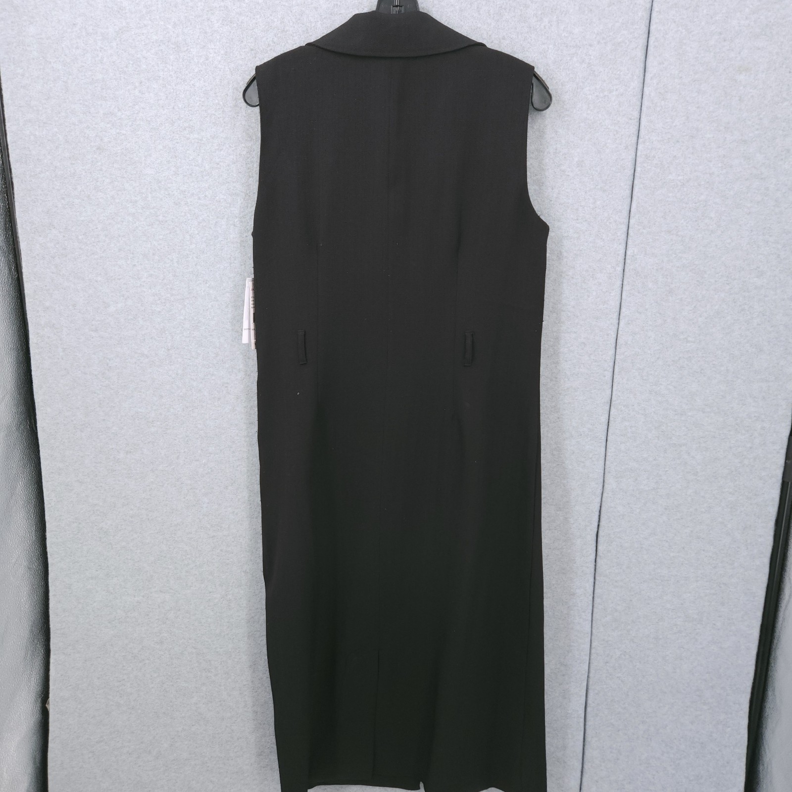 Julia Jordan Trench Black Button Sheath Sleeveless Dress Womens Size 8 READ