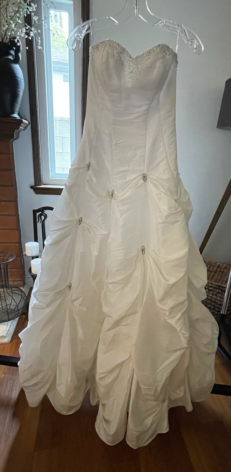David’s Bridal Sweetheart Strapless Gown Wedding Debutante Quince Sz 4 Pick Ups