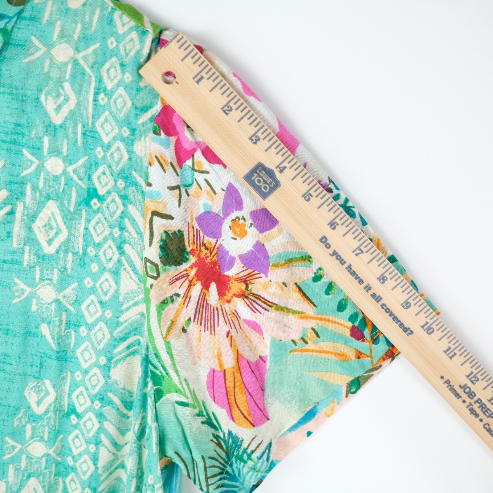 Orientique Collared Patchwork Midi Dress HANALEI Print (#91001) Size US M/ UK 14