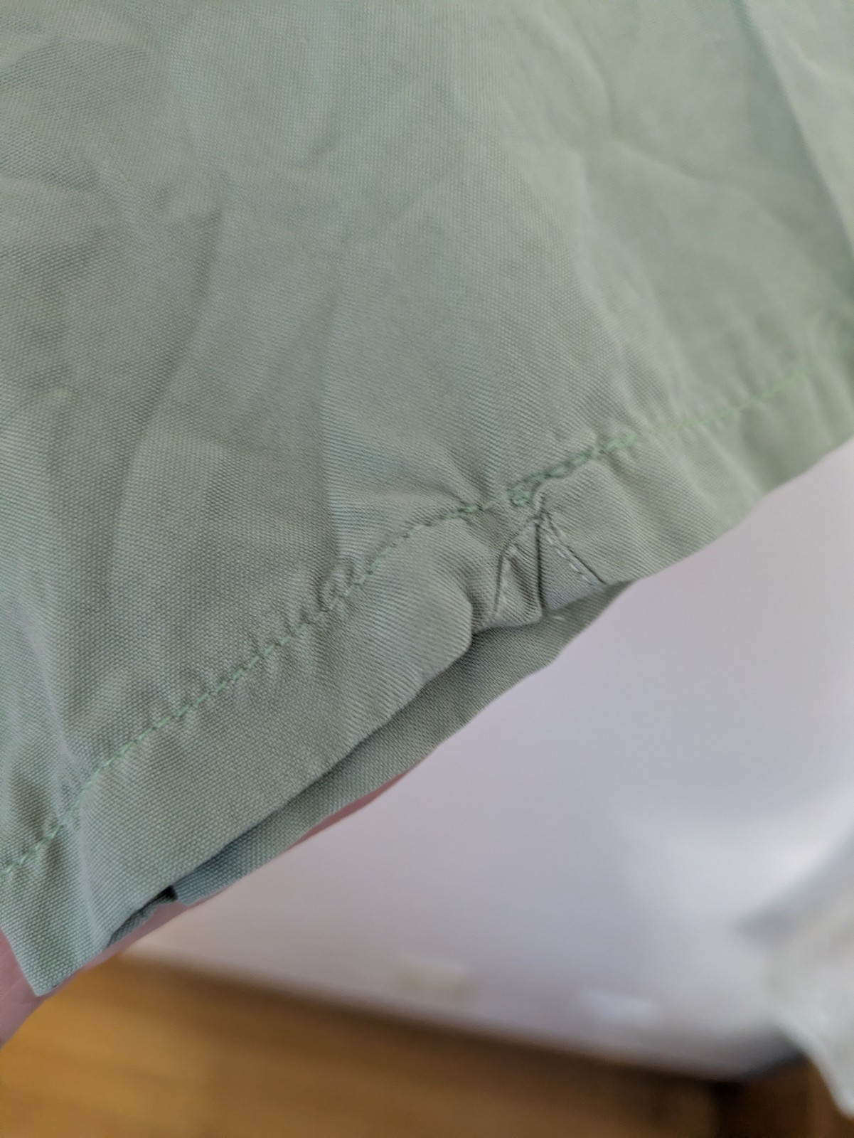 Victoria Soie 100% Silk Green Button Front V-Neck Midi Shirt Dress Sz 12 Pockets