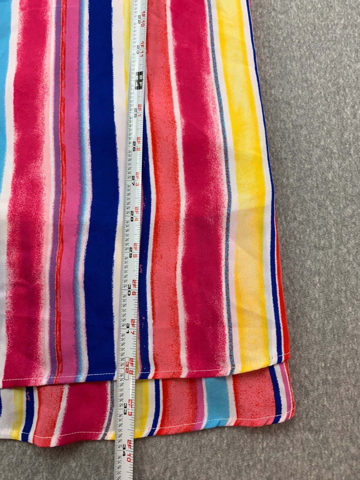 Francesca’s Candy Stripe Slip Dress Womens Small Pink Yellow Blue Tiered Flowy