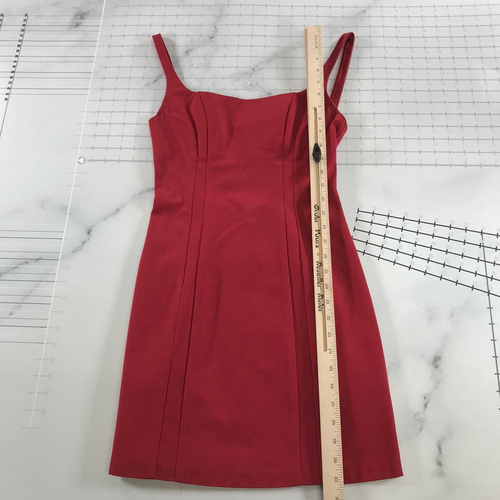 Maria Bianca Nero Dress Womens Small Red Bodycon Cut Out Mini Square Neck Party