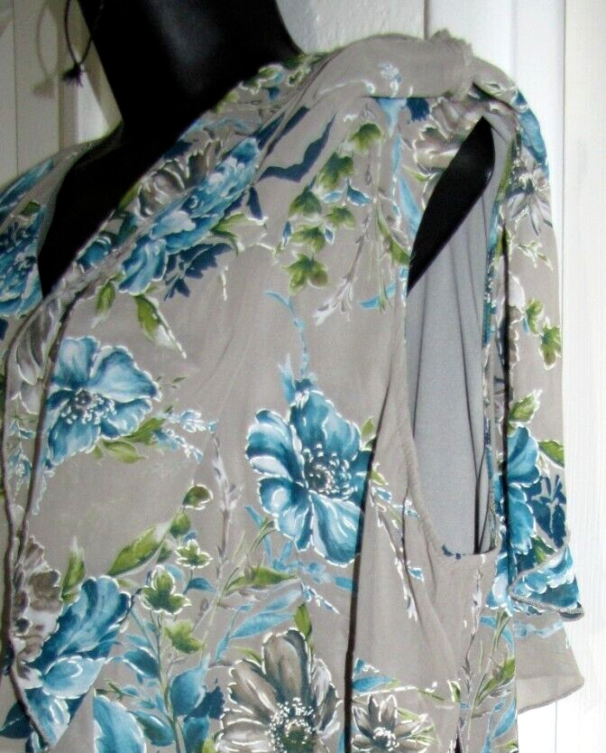 NWT Isabel Hayley Timeless Trends flowy Coctail dress Teal Flowers Women’s 18W