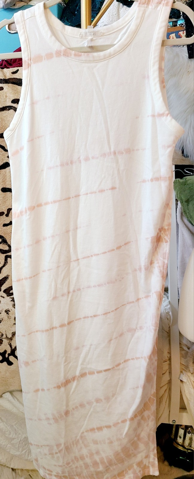 Splendid Sz S Casual Tank Dress Tie Dyed Pink Peach Cover Up, Casual wear, Midi
