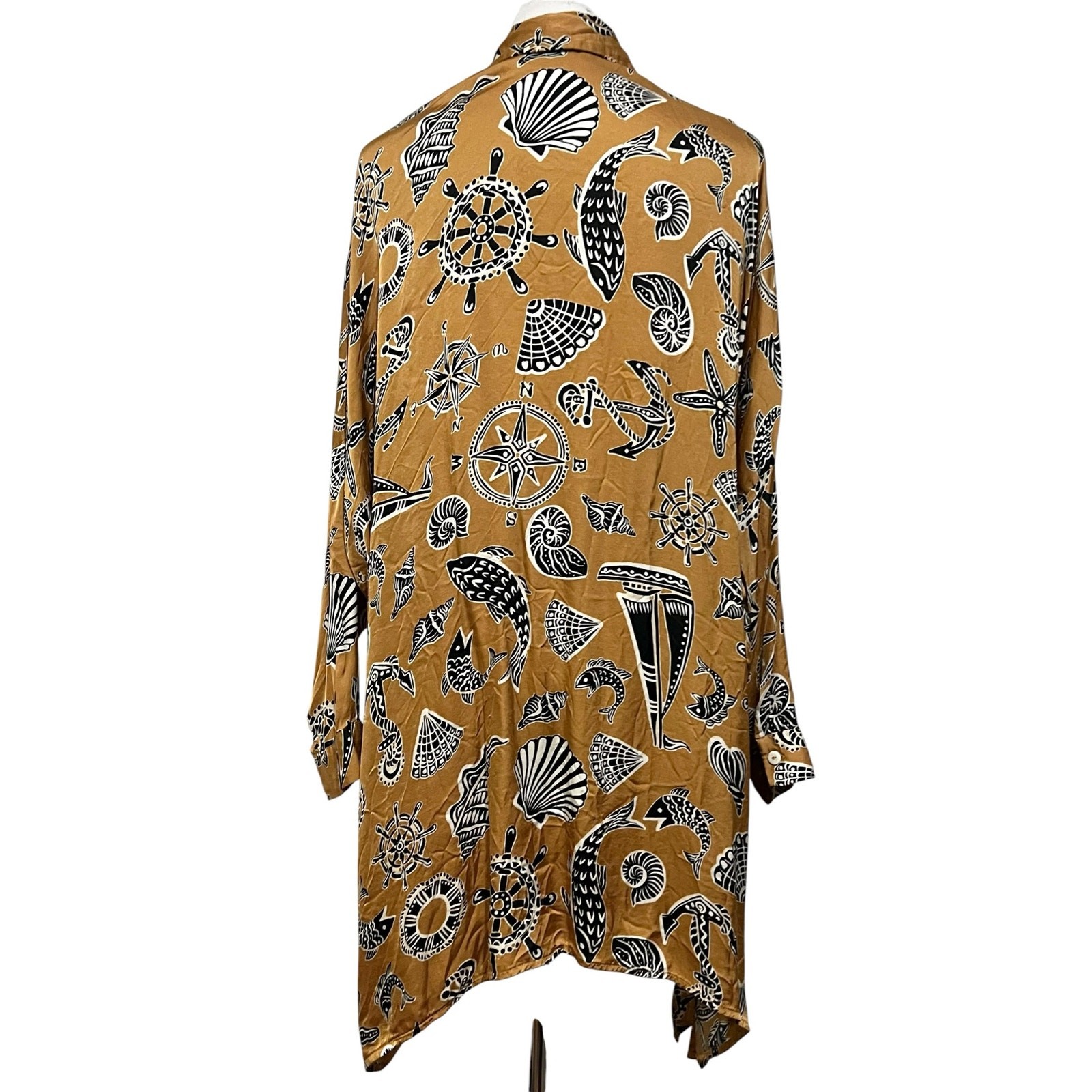 Anthropologie Corey Lynn Calter Mini Shirt Dress Oversized Long-Sleeve Size S