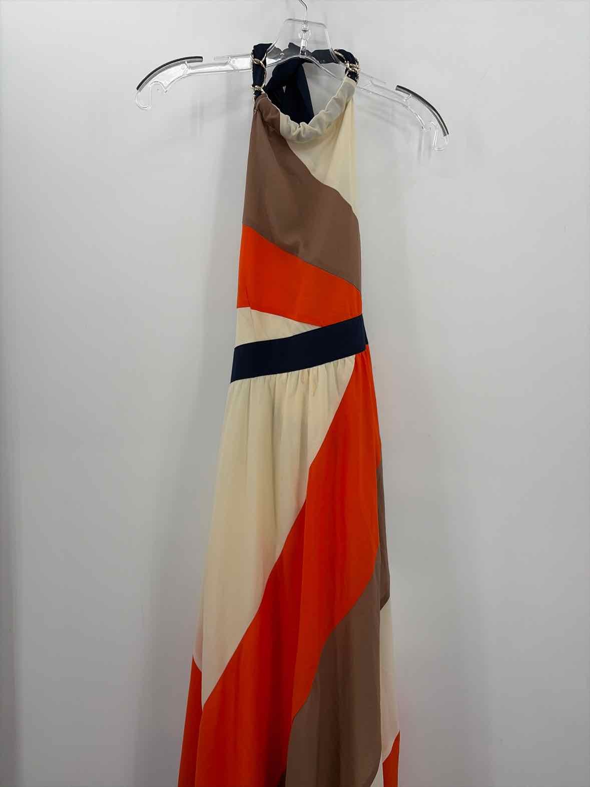 Pre-Owned RYU Ivory Size Large Halter Maxi Sleeveless Dress