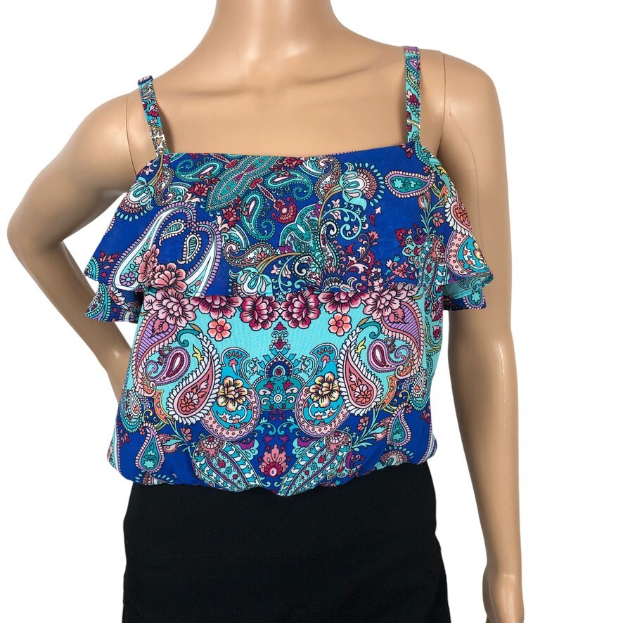 Nicole Miller Paisley Print Midi Sheath Pencil Dress Size 2 Boho Career Office