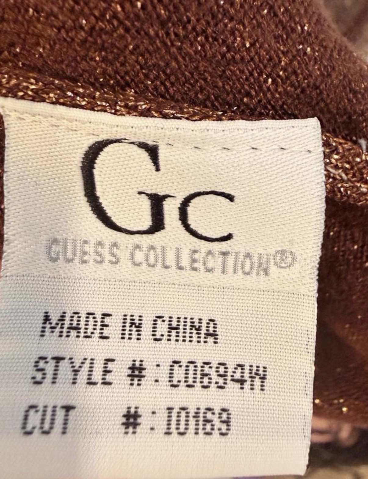 Guess Mini Dress Womens 4 Tank Short Strappy Sparkle Glitter Brown Python Preppy
