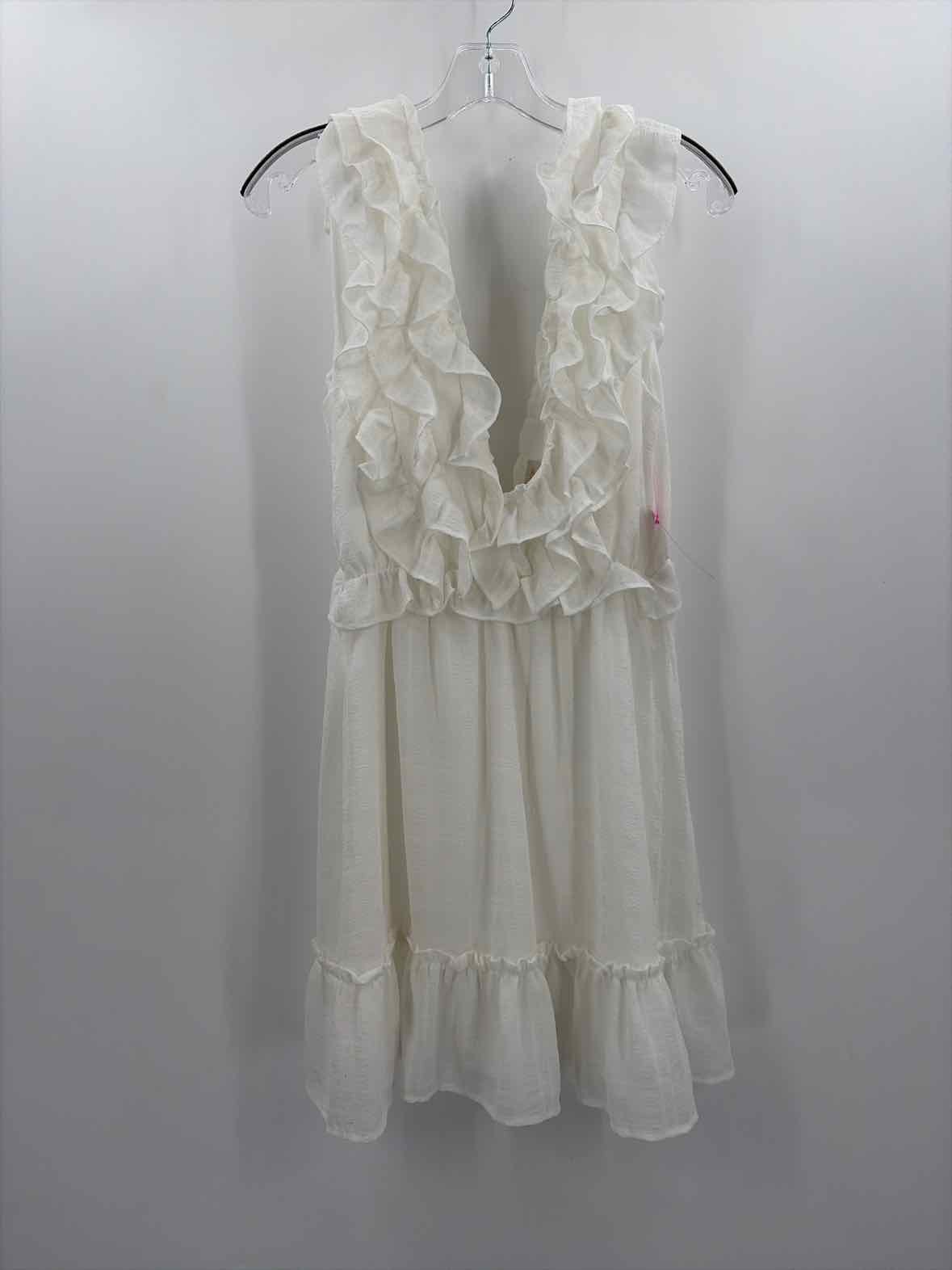 Pre-Owned Pookie & Sebastian White Size Medium Short Sleeveless Dress