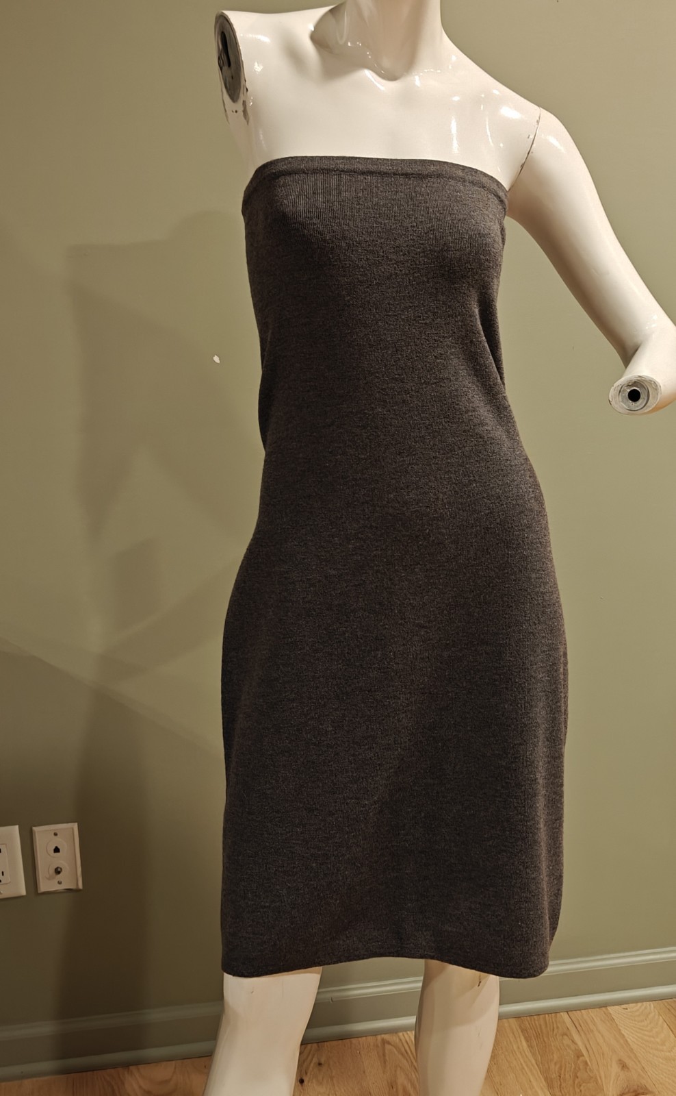Vintage NWT Strapless Knit Tube Wiggle Dress By Dana Buchman