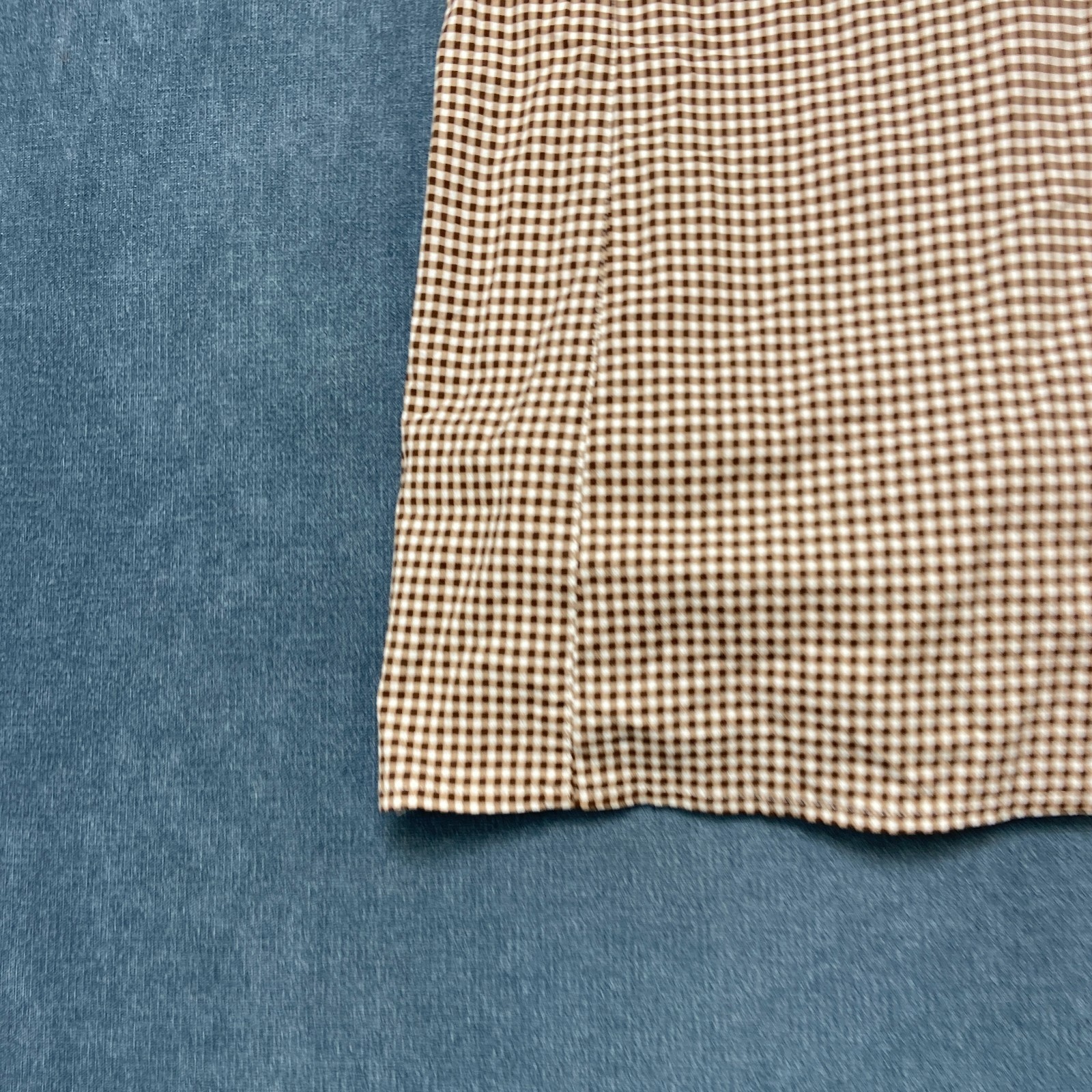 Abercrombie & Fitch Tweed Split Mini Dress Women Small Brown Lined Gingham Check