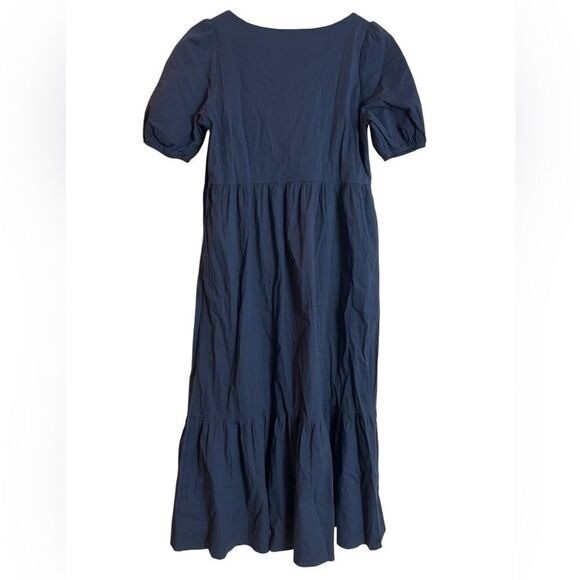 Mod Ref Zaria Maxi Dress Navy Blue Size Small Cotton Spandex Spring Summer