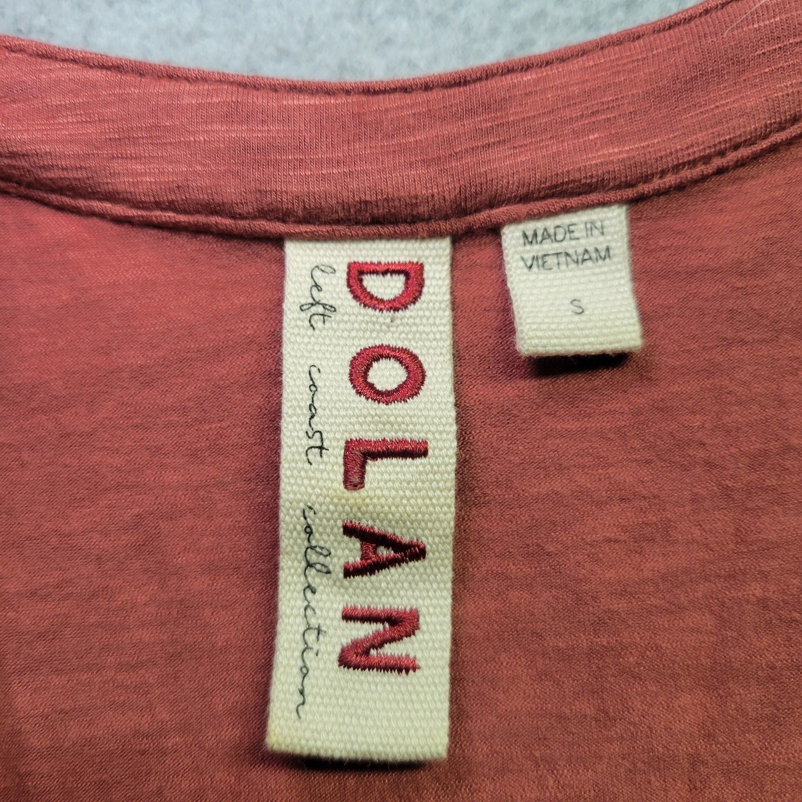 Dolan Left Coast Collection Mixed Media Tank Dress Rose Terracotta V-Neck Small
