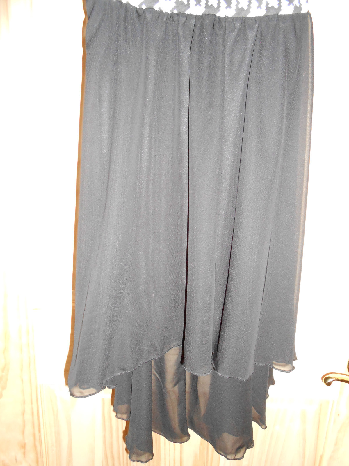 NEW sz Medium Deb Black & White LBD Strapless Sweetheart Bust Long/Short Dress!