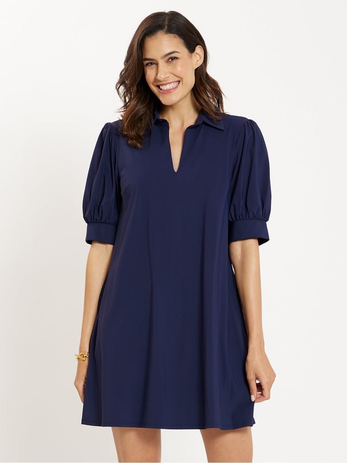 Jude Connally Emerson Dress br Lightweight Jude Cloth in Navy