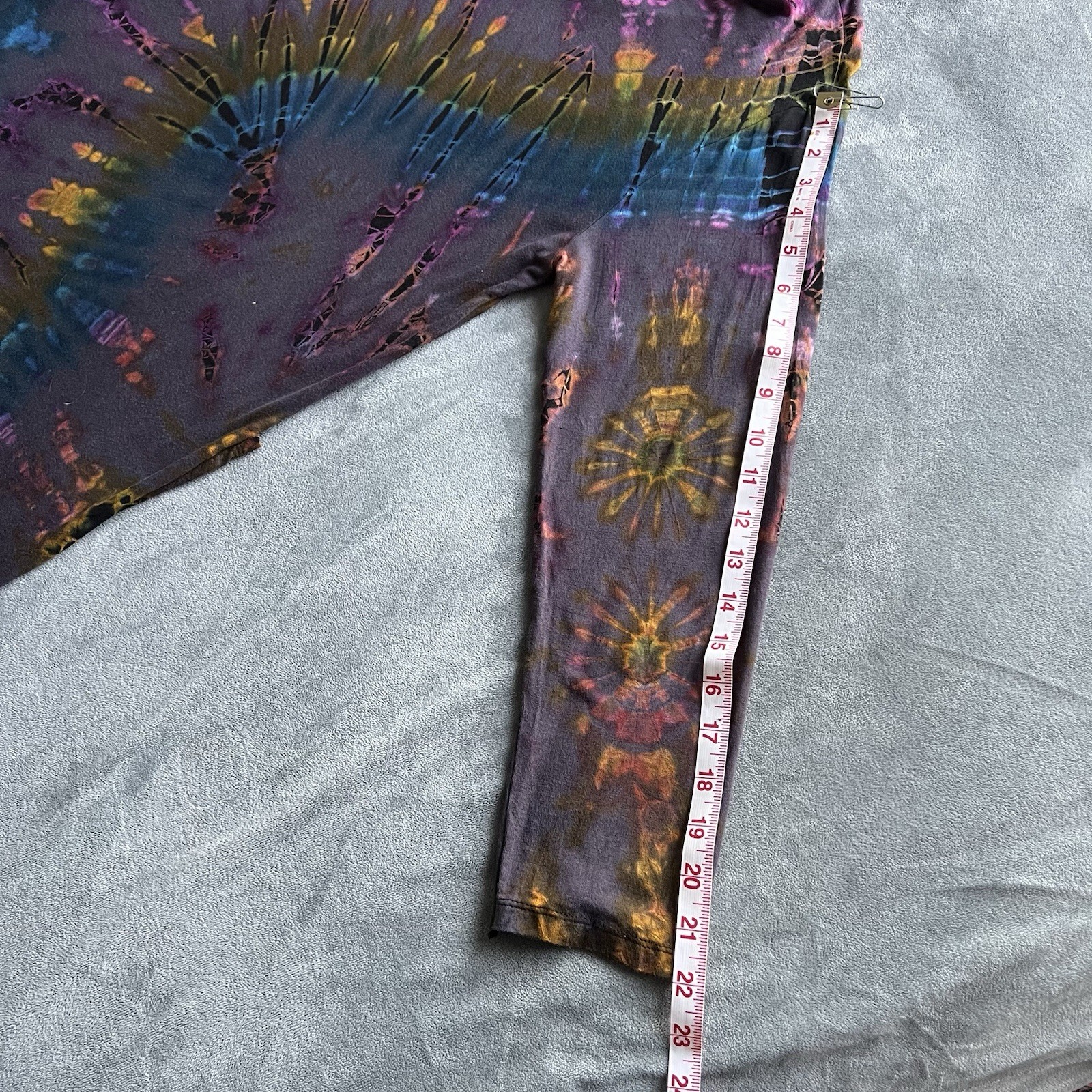 Kathmandu Imports Boho Tie Dye Asymmetric Dress Multicolor Festival Hippie L/XL