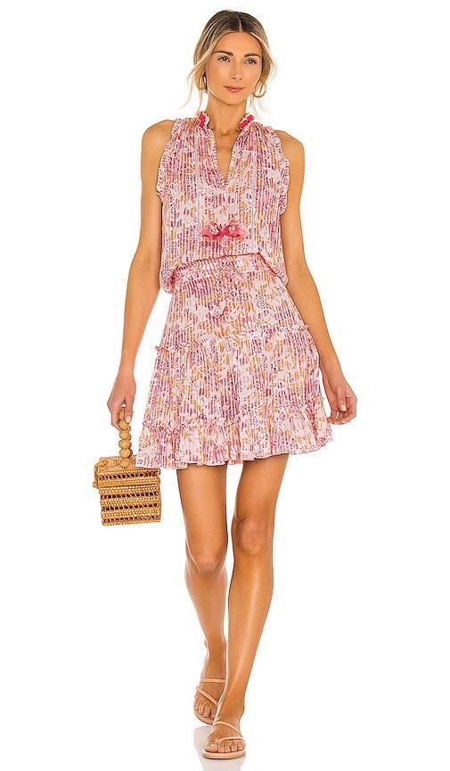 Poupette St Barth S Clara Mini Dress Resort Wear Coquette Travel Ruffle Boho