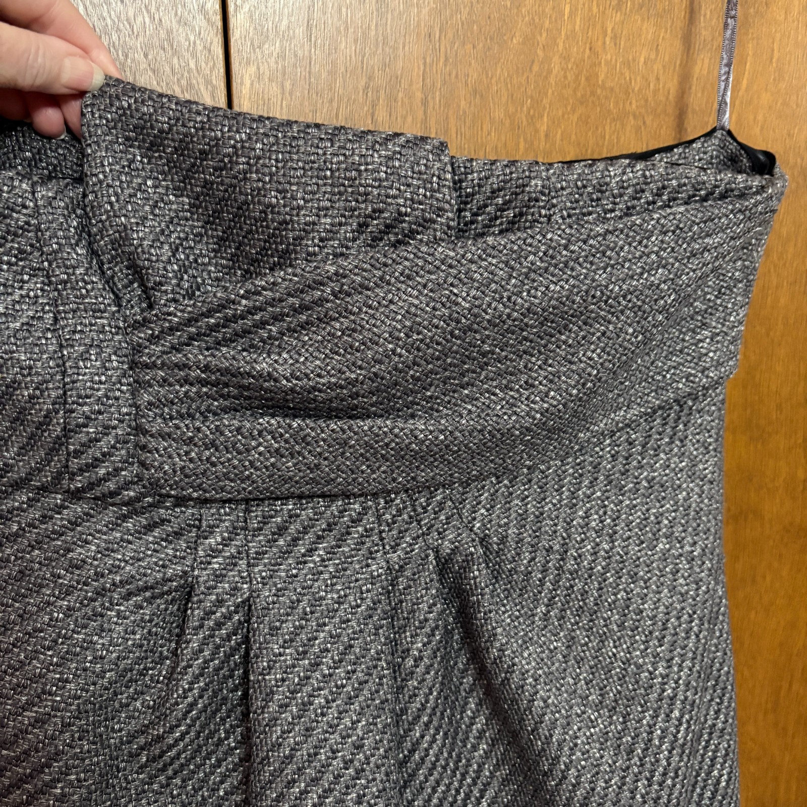 Monogram Banana Republic Metallic Tweed Strapless Cocktail Dress – Size: 8 – NWT