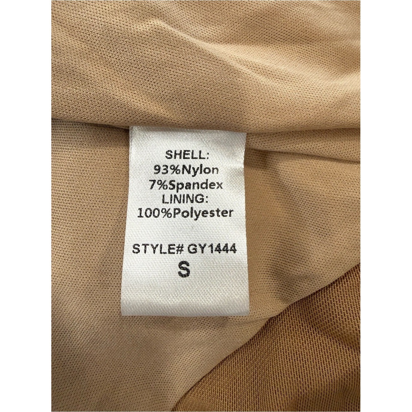 DO+BE One-Shoulder Ruched Bodycon Midi Dress in Camel Size Small NWT