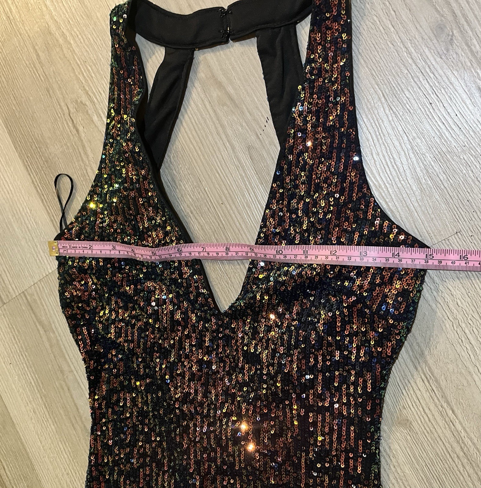 “Color Spectrum Sequin Party Dress