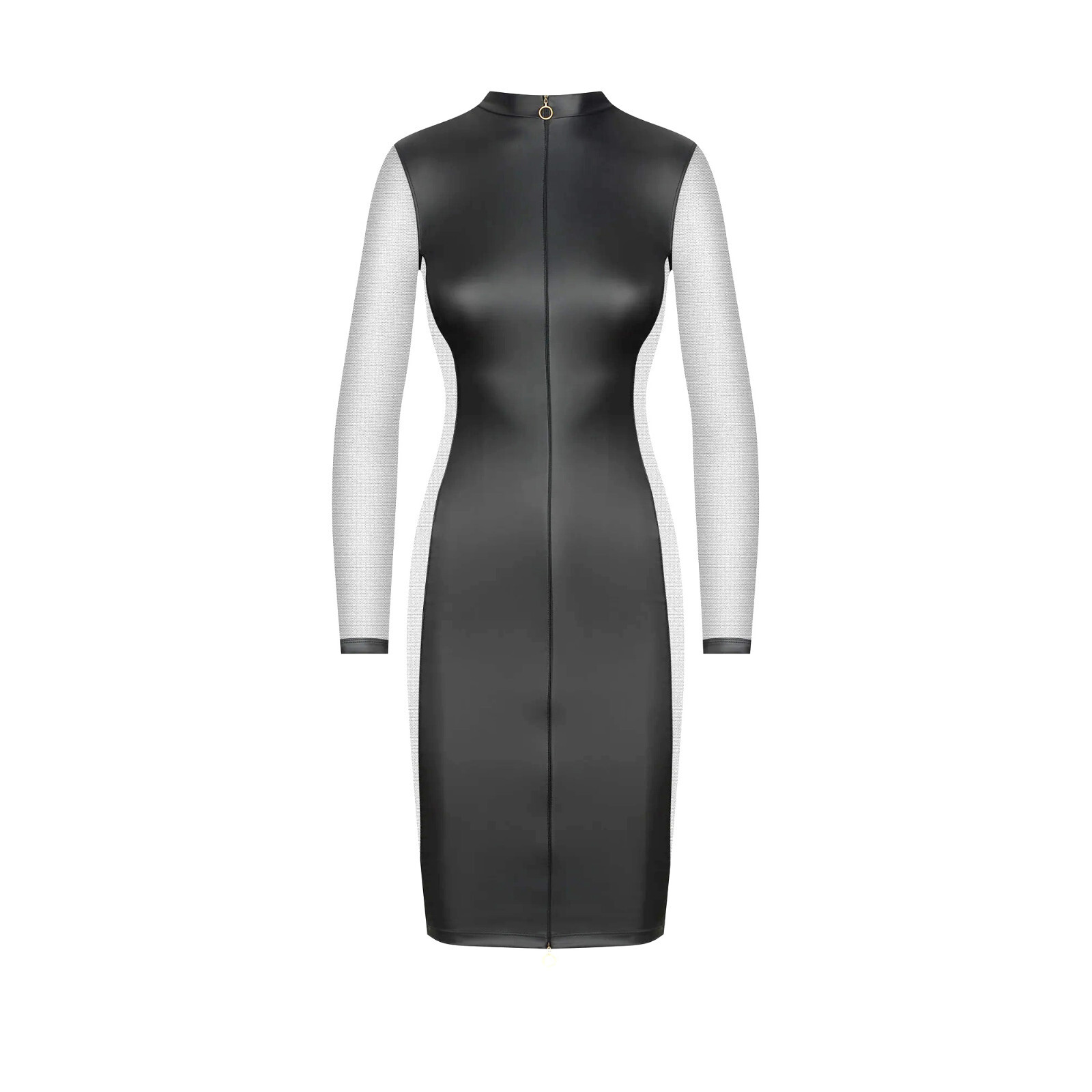Maison Close Front and Back Opened Long Sleeved Dress Chambre Noire