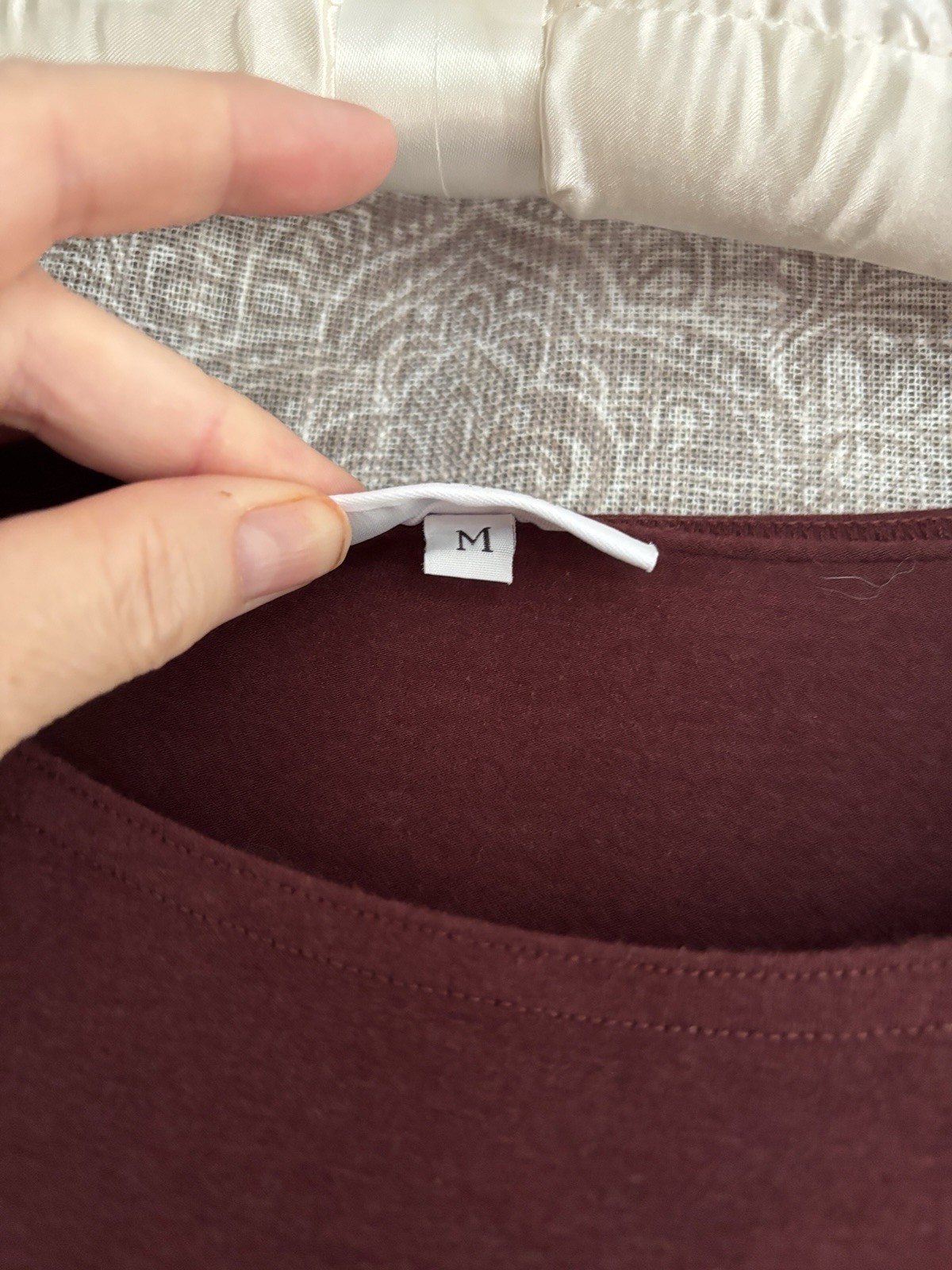 Bryn Walker Women Size M Burgundy Solid Knit A-Line Scoop Neck Bell Sleeve