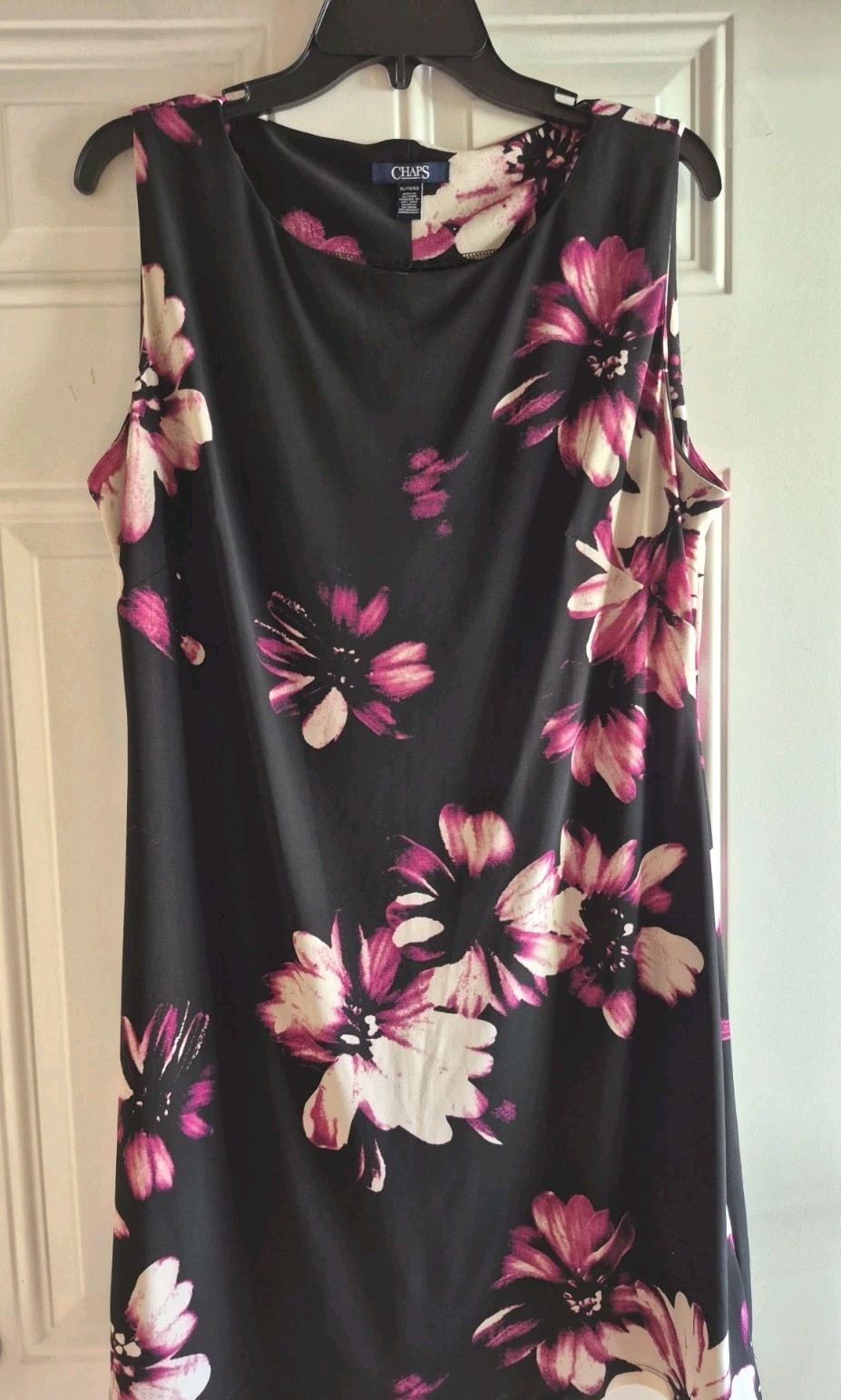 CHAPS Stretch Knit Sleeveless Dress – XL – Scoop Neck, Slight A-Line Styling