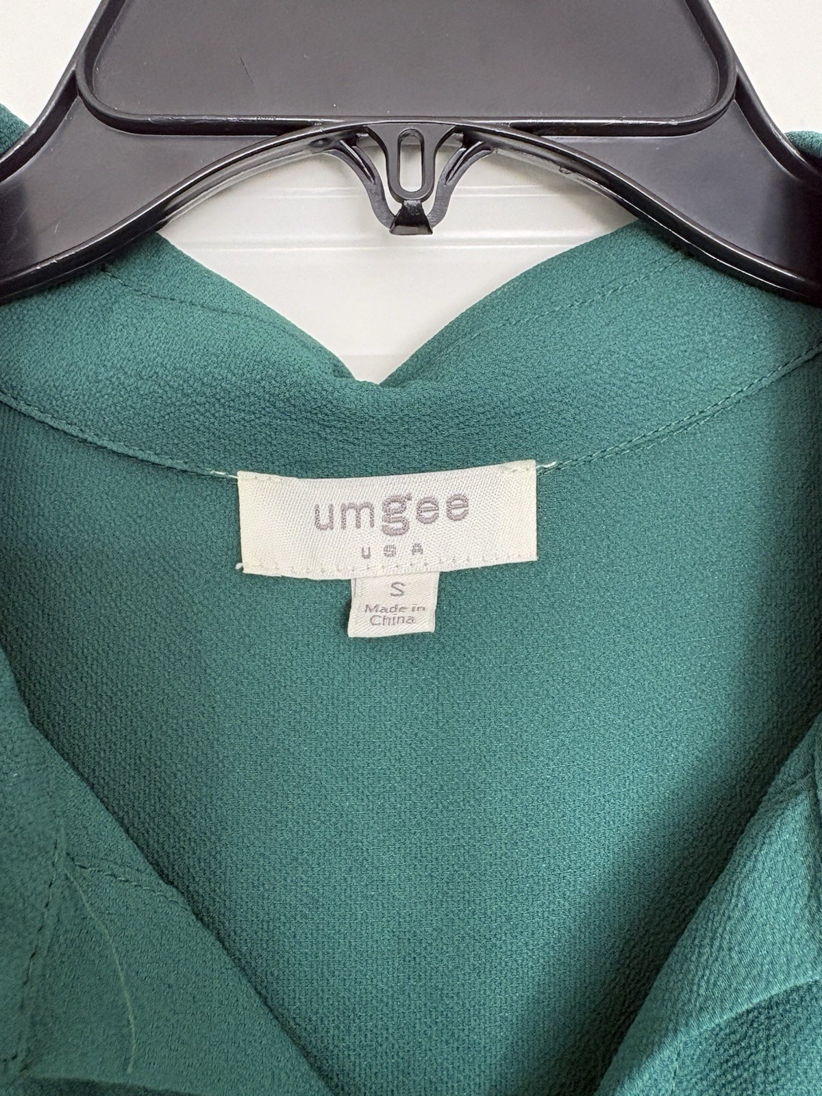 Umgee USA Solid Deep Green Short Sleeve Maxi Dress Size S