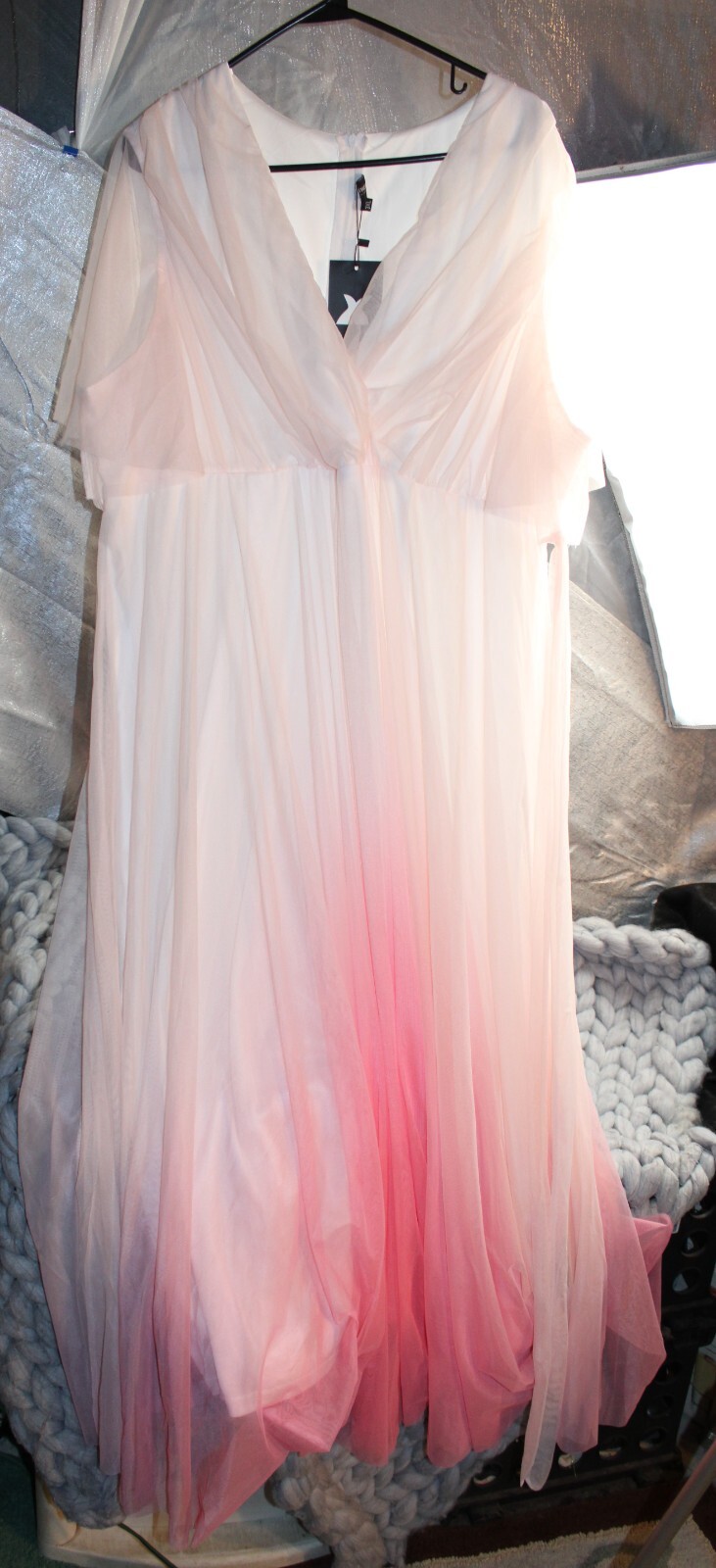 LIGHT WEIGHT CASUAL LINED SUMMER SPRING DRESS CORAL & CREAM 3 XL DINNER PARTY