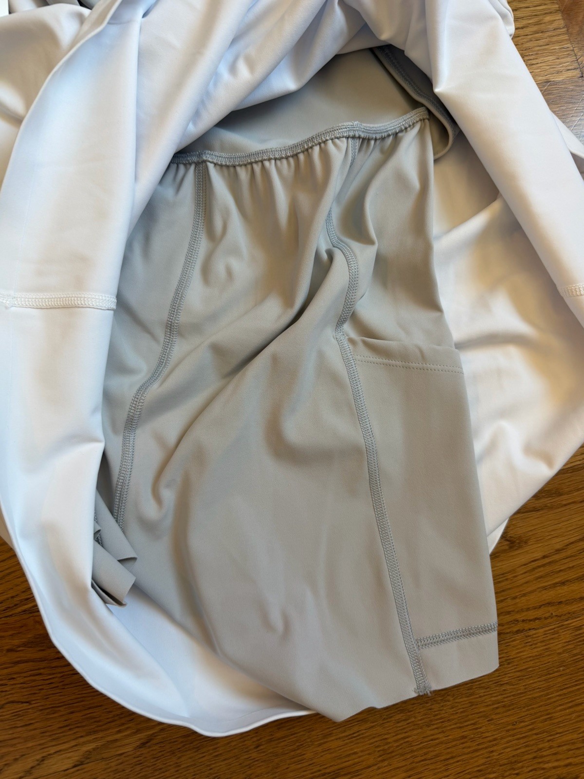 SPANX Vivid White Power Boost Exercise Dress Built In Short Size M NWT